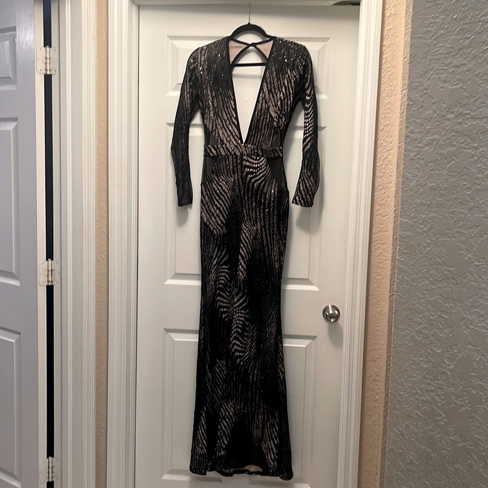 Sequin black gown
